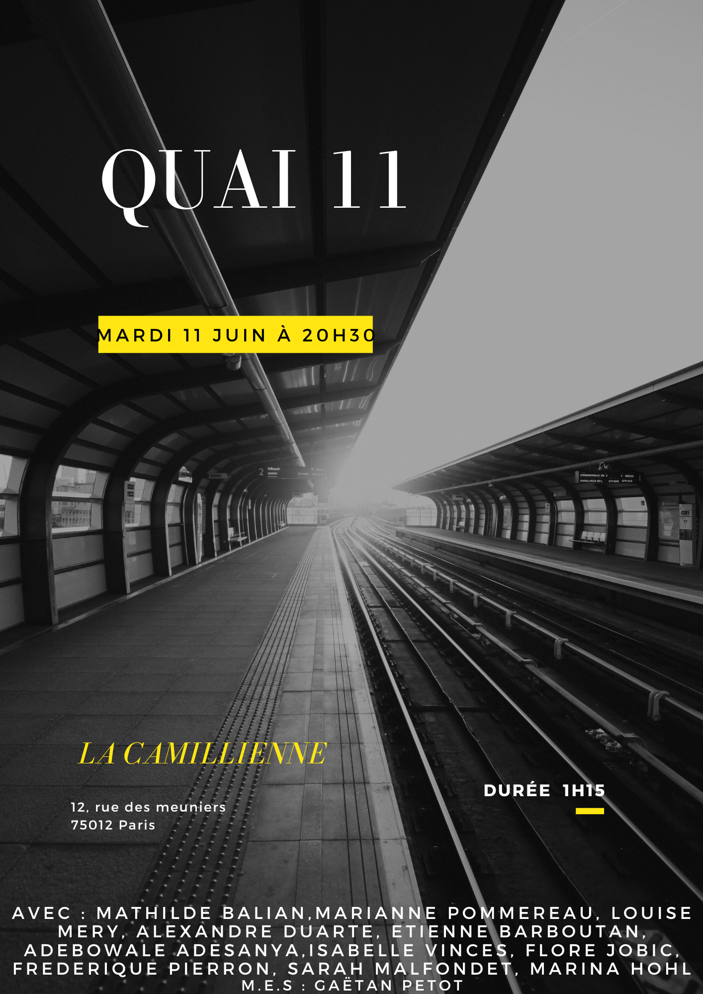affiche quai 11 de Black Train Station Modern Travel Magazine